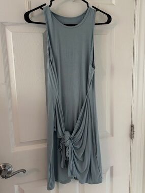 Halara Blue Sleeveless Knot Front Mini Dress Size L